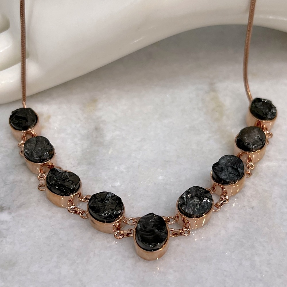 Elite Shungite Rough Cut Copper Necklace - Picture 3 of 14